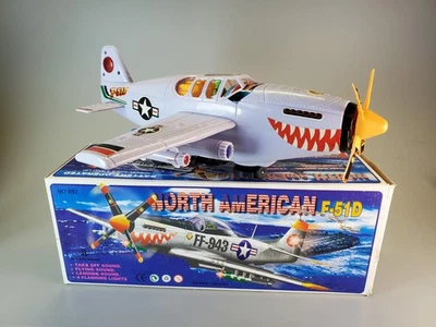 Vintage Jinlong North American F-51D Mustang Toy Plane - For Parts Or Repair  - Image 1 of 4