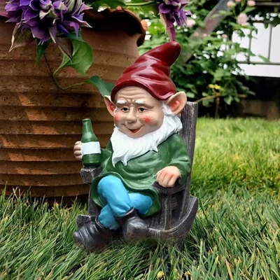 Gnome Statue for Garden, Funny Gnomes Figurine Ornament for Outdoor Yard Lawn Pa - Image 1 of 4