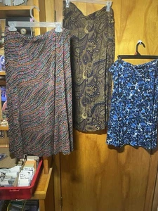 lot clothing ladies midi skirts size xl Coldwater creek, sag harbor, george - Picture 1 of 20