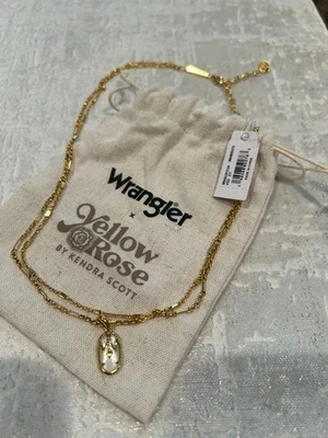 Kendra Scott x Wrangler Elisa Collar Multi Hilo Dorado Madreperla NUEVO Foto 1 de 4