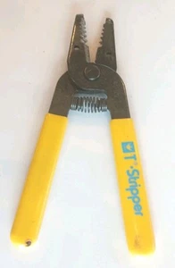 Ideal Industries Wire T-Stripper Cutter Tool No. 45-120 Yellow Handles - Picture 1 of 7