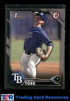 2016 Bowman Draft #BD-119 Mikey York Silver Border #/499 - Image 1 of 2