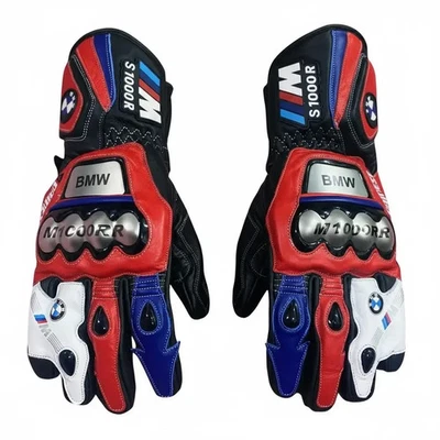 Guantes de cuero para motocicletas BMW Racing nuevos guantes de motociclista BMW Motorrad Foto 1 de 4