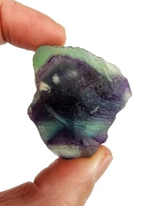 Aqua Fluorite Banded Rough Stone 46.2 grams - Picture 1 of 3