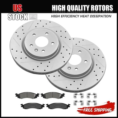 Rotores de freno delanteros pastillas de cerámica para Ford Taurus 2010 2011 2012 3,5 L V6 Foto 1 de 4