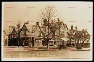 Wixenford WOKINGHAM Antigua Foto Real Postal Casa Grande Vista Jardín - Imagen 1 de 2