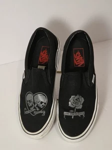 VANS Calavera Negra Love You to Death Sin Cordones Talla Hombre 7.5 Mujer 9 - Imagen 1 de 10