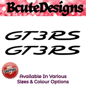 GT3 RS LOGO CAR AESTHETIC STYLING VINYL DECAL TRANSFER STICKER GRAPHICS x2/x4/x6 - Picture 1 of 3