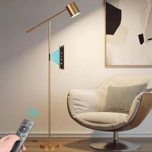 LED Floor Lamps for Living Room, Modern Stepless Dimmable Standing Lamp Gold - Picture 1 of 7
