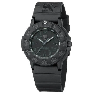 Luminox Men's Watch Blackout Navy Seal Black Dial Black Rubber Strap 3001.BO - Image 1 of 4