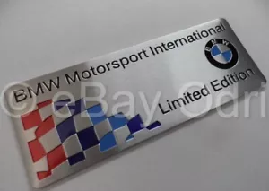 BMW Motorsport International Limited Edition Emblem Logo Plakette Alu Silber - Bild 1 von 1
