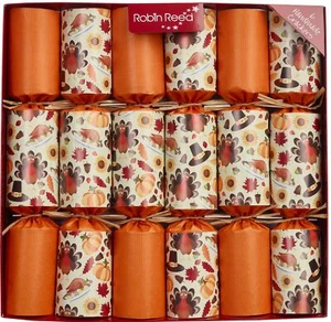 Robin Reed English Holiday Thanksgiving Crackers - Racing Turkeys, 6 Count - Picture 1 of 2