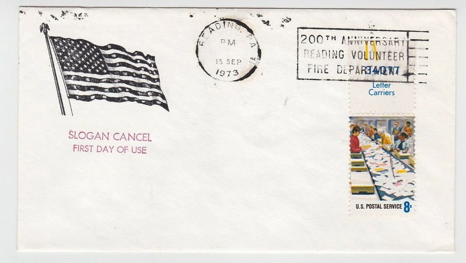 TurtlesTradingPost- Pennsylvania- Reading, PA 1973- Fire Dept Anniversary Slogan - Image 1 of 1