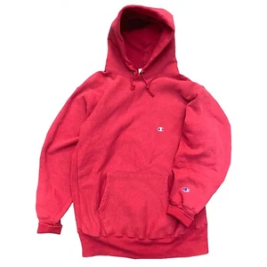 Sudadera con Capucha de Colección Años 90 Champion Peso Pesado Tejido Inverso Ropa Deportiva Rojo Rosa - Imagen 1 de 3