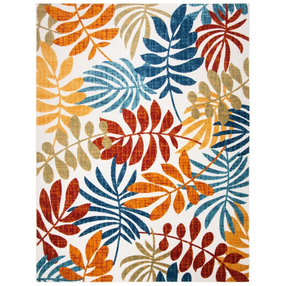 SAFAVIEH Outdoor CBN814A Cabana Collection Creme / Red Rug - Image 1 of 1