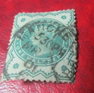 1900 British Stamp SG 213 Queen Victoria L4 - Imagen 1 de 1