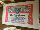 Vintage 80s 70s Fringe BUDWEISER BEER BEACH TOWEL BREWERIES Large Spell Out A12