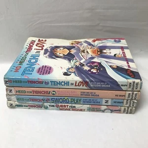Lot of 4 No Need for Tenchi Hitoshi Okuda Manga Books 2, 3, 7 & 9 English Viz - Picture 1 of 8