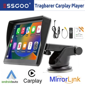 7" Autoradio Tragbar Monitor Mit Apple Carplay Android Auto USB TF FM Bluetooth - Bild 1 von 13