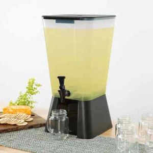 5 Gallon Black Beverage / Juice Dispenser / Iced Tea Punch Beverage Bar - Picture 1 of 3
