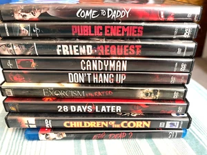 Lot 9 DVDs HORROR Films Children Corn Evil Dead 2 Depp - Imagen 1 de 5