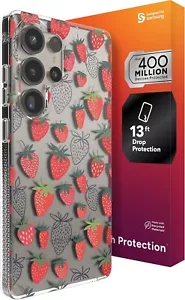 ZAGG Milan Samsung Galaxy S25 Ultra Case – Strawberry Pattern Wireless Charging - Picture 1 of 6