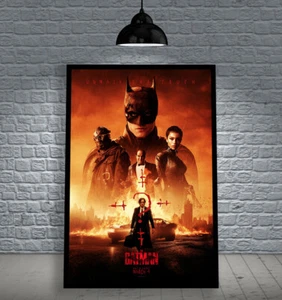 THE BATMAN (2022) ROBERT PATTINSON FRAMED MOVIE POSTER PRINT CINEMA A1 & 60X40CM - Picture 1 of 5