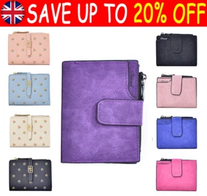 Women Short Small Money Purse Wallet Ladies Leather Folding Coin Card Holder UK - Picture 1 of 20