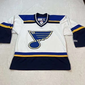 Vintage St. Louis Blues CCM Jersey S Hockey NHL Air Knit Made in Canada - Picture 1 of 10