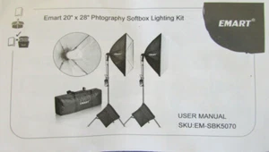 EMART Softbox Lighting Kit with Sandbag 20"x28" Photography Softbox Lighting Kit - Picture 1 of 7