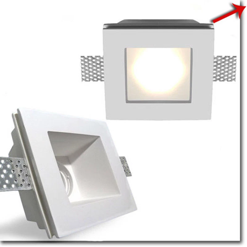 FARETTO QUADRATO IN GESSO CON VETRINO PORTA FARETTO A SCOMPARSA CON VETRO - Immagine 1 di 1