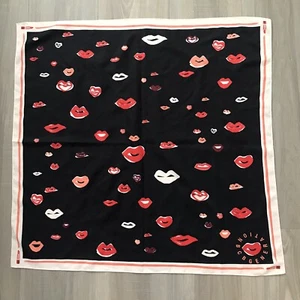 New BCBGeneration Lips Conversational 24" Square Bandana Scarf - Picture 1 of 10