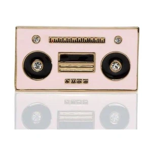 Kate Spade NY Jazz Things Up Boom Box Ring Cassette Tape Pink Gold 5 Double - Picture 1 of 12