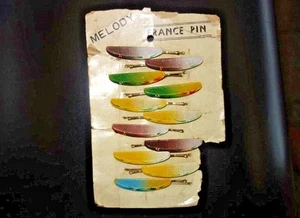 VTG 11 HAND PAINTED METAL LADIES HAIR PINS MELODY FRANCE ORIGINAL - NEVER USED  - Picture 1 of 10