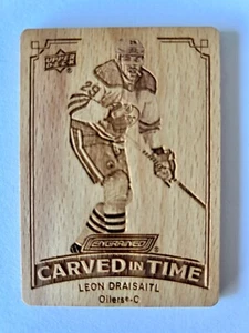 2023-24 Upper Deck Engrained Leon Draisaitl “Carved in Time” Card #CT-8 Oilers - Bild 1 von 2