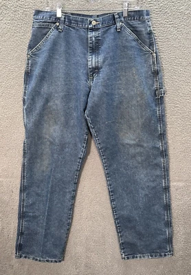 Wrangler Rasco FR Jeans Mens 34x32 Blue Carpenter Flame Resistant Workwear * - Image 1 of 4