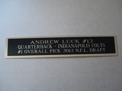 Andrew Luck Football Card Plaque Or Display Case Nameplate 1.5 X 8 Cover