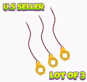 🔥LoT 3 Two Pins RTC BIOS CMOS Battery for Dell, Lenovo, Hp, Asus, Acer, CR2032 - Picture 1 of 7