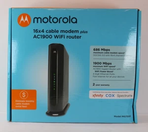 NIB Motorola 16x4 Cable Modem Plus AC1900 WiFi Router Model: MG7550 - Picture 1 of 9