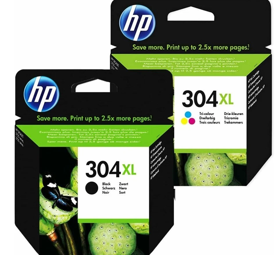 PACK HP 304 XL NEGRO +TRICOLOR CARTUCHOS DE TINTA ORIGINALES 2620 2630 3720 - Imagen 1 de 1
