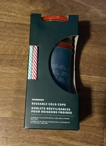 NEW! Set of 5 Starbucks 24oz Reusable, Variety Colors Cold Cups w/ Lids & Straws - Picture 1 of 5