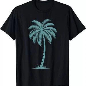 Women Men Palm Tree Hawaiian Beach Summer Tropical Unisex T-Shirt - Picture 1 of 20
