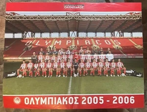 OLYMPIAKOS SOCCER, SUPER RARE 16 1/2"  x 22" POSTER, FROM 2005-2006, AWESOME ! - Picture 1 of 1