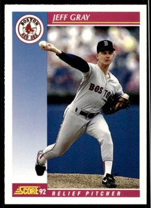 1992 Score Baseball Card Jeff Gray Boston Red Sox #187 - Picture 1 of 2