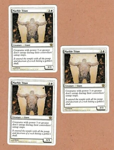 MTG - 3X Marble Titan X3 - 9th Edition - Rare 2 NM/MT & 1 VF/EX - 3 Cards - Picture 1 of 2
