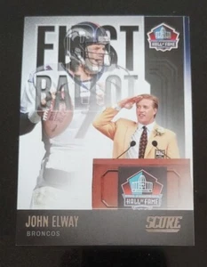 π2021 Panini Score Football card John Elway First Ballot HOF FB-JE Broncos - Picture 1 of 2
