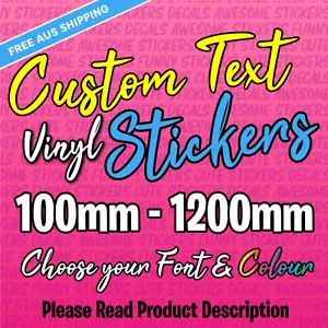 Custom Vinyl Text Sticker - Personalised Lettering for Windows, Vehicles & Boats - Picture 1 of 27