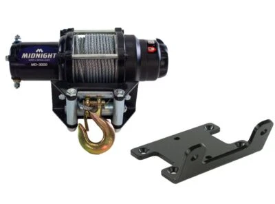 Viper 50 Ft Midnight Winch 3000 lb Steel With Mount For Yamaha Bruin 350 2004-09 - Image 1 of 4