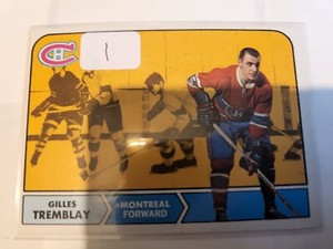 1968-69 TOPPS HOCKEY #66 GILLES TREMBLAY  MONTREAL CANDIENS Card