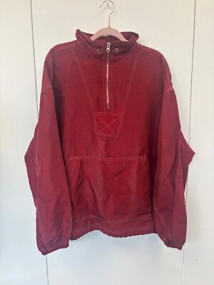 Chaqueta cortavientos con capucha Anorak empacable vintage años 90 azul marino antiguo para hombre grande Foto 1 de 4